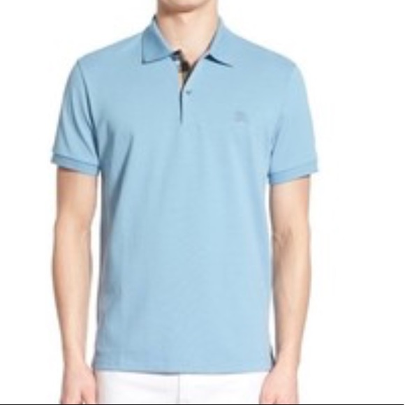 baby blue burberry polo